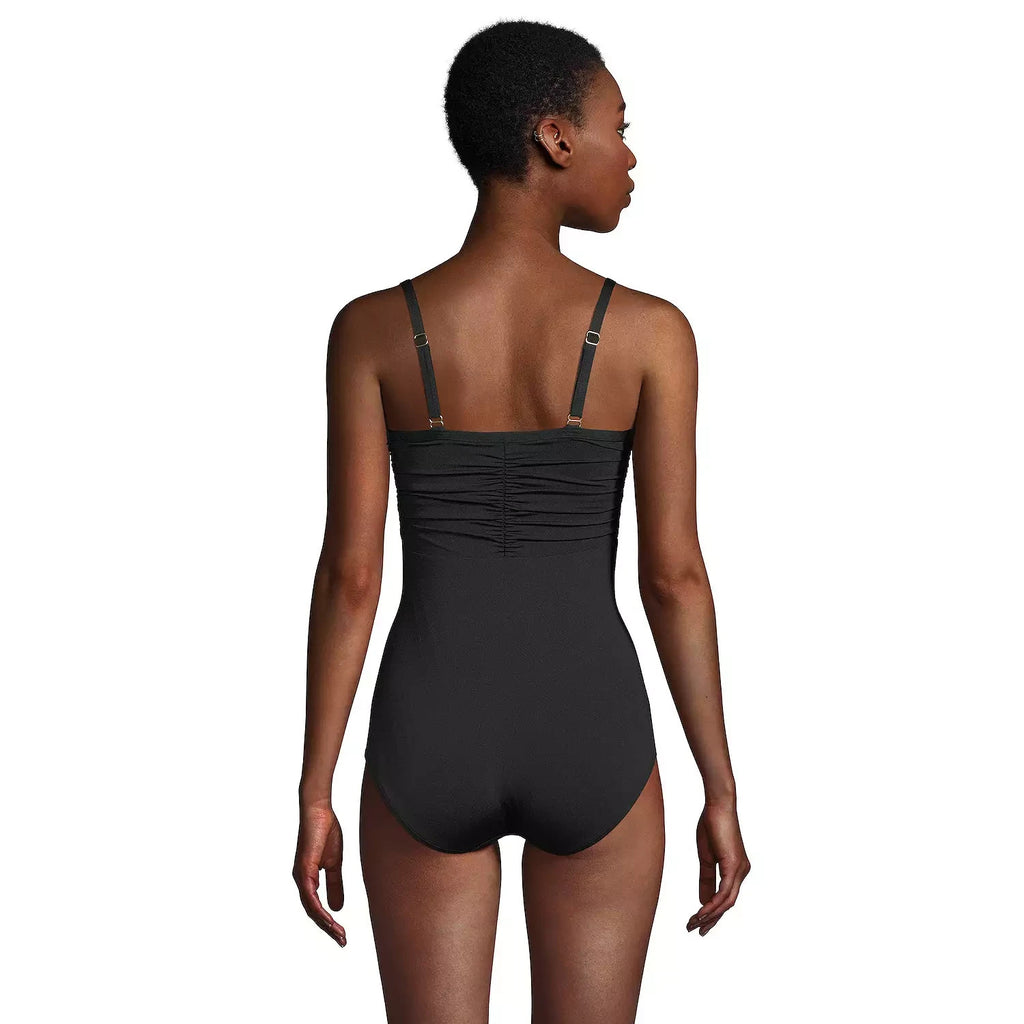 Lands' End Women's 8D Chlorine Resistant Sweetheart One Piece Swimsuit UPF 50 Tu