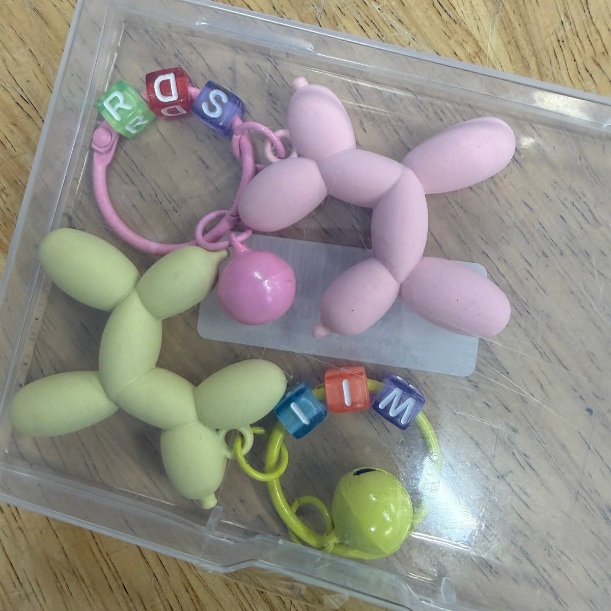 2 Pack FANEVER Jelly Balloon Dog Keychains for Women Teen Girls Cute Bag