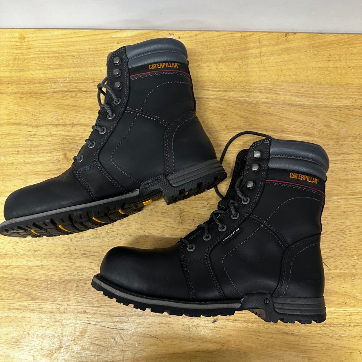 CAT Caterpillar Women's US 10 Black Echo Waterproof Steel Toe Work Boot