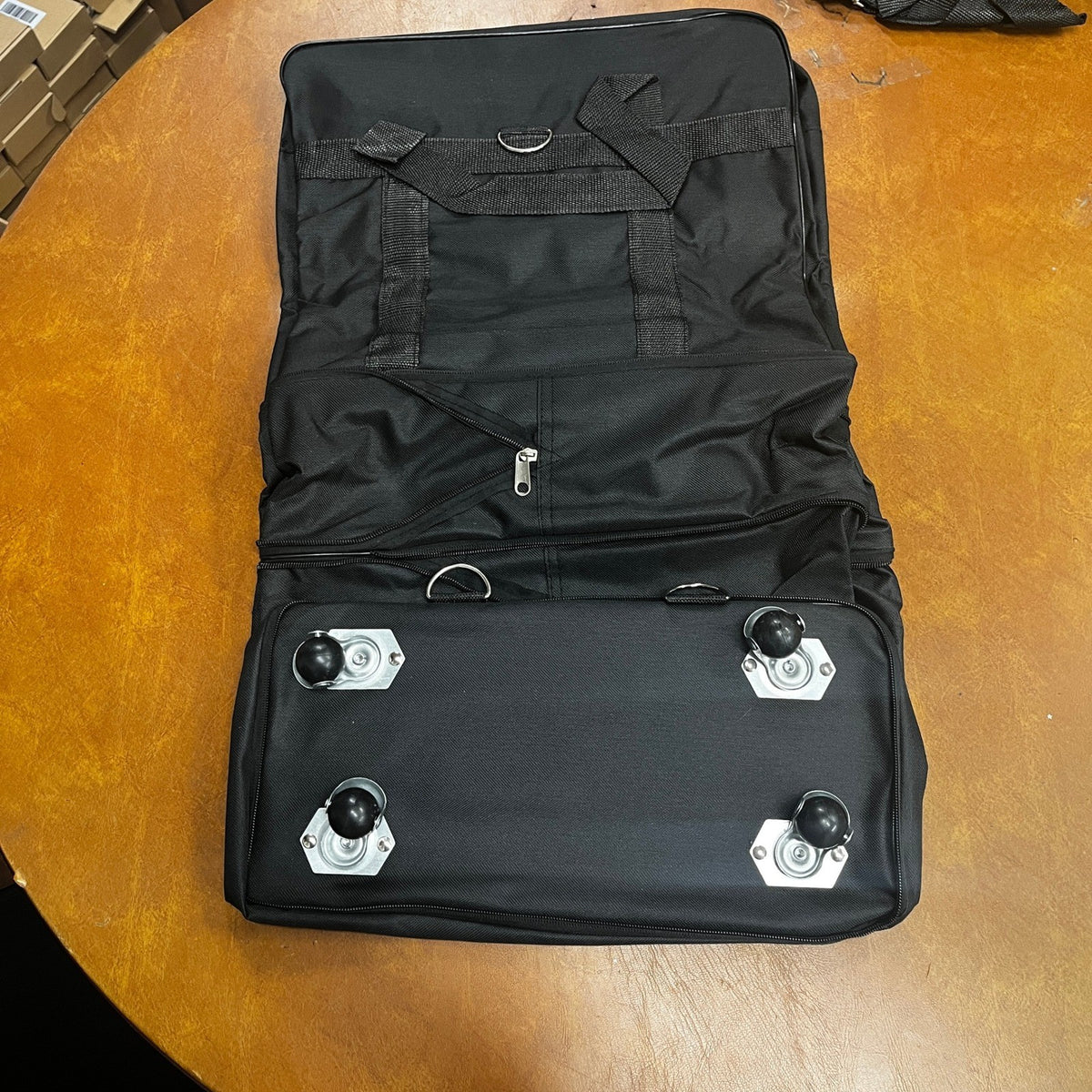 Expandable Rolling Duffle Black Bag Wheeled Luggage Foldable Suitcase