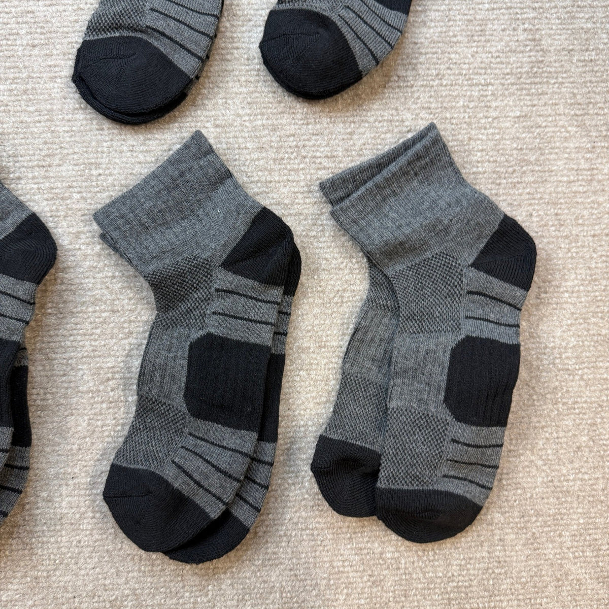 MSRP $18 Comfoex 12 Pairs Boys Socks Kids Cushioned Sport Short Quarter