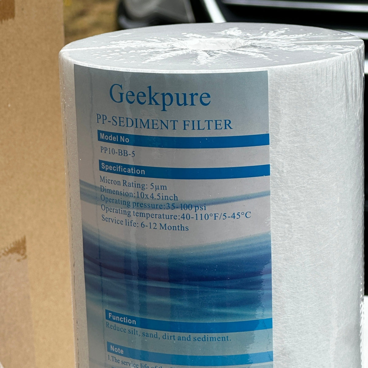 Pack of 4 Geekpure 10" Whole House PP and Carbon Filters-4.5 x 10 Inch-5 Micron