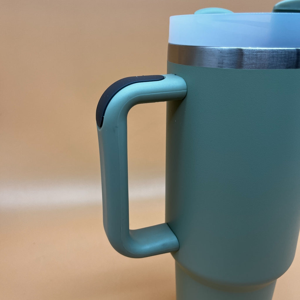 40oz Tumbler with Handle and Straw Stainless Steel Vacuum Insulated Travel Mug W