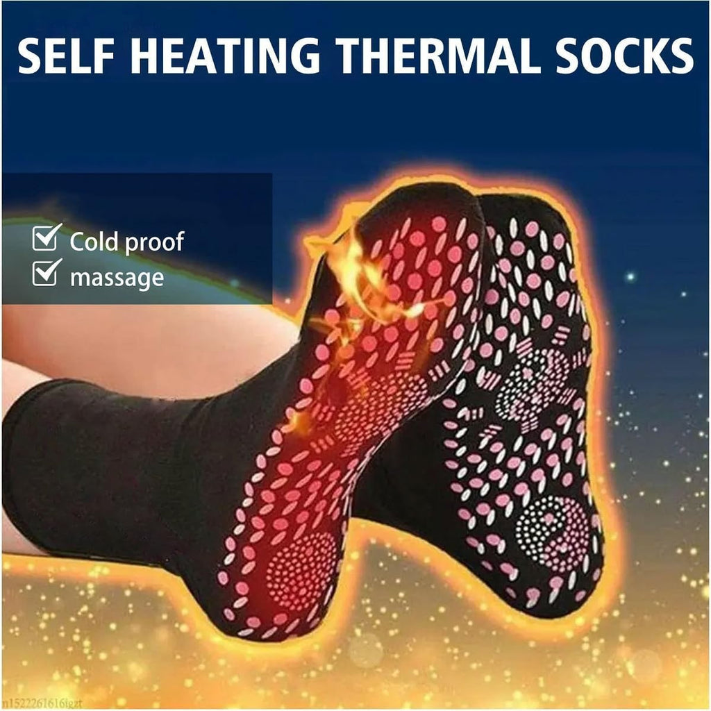 3 Pair Tourmaline Thermal Comfort Massage Texture Self-Heating Socks Please DM