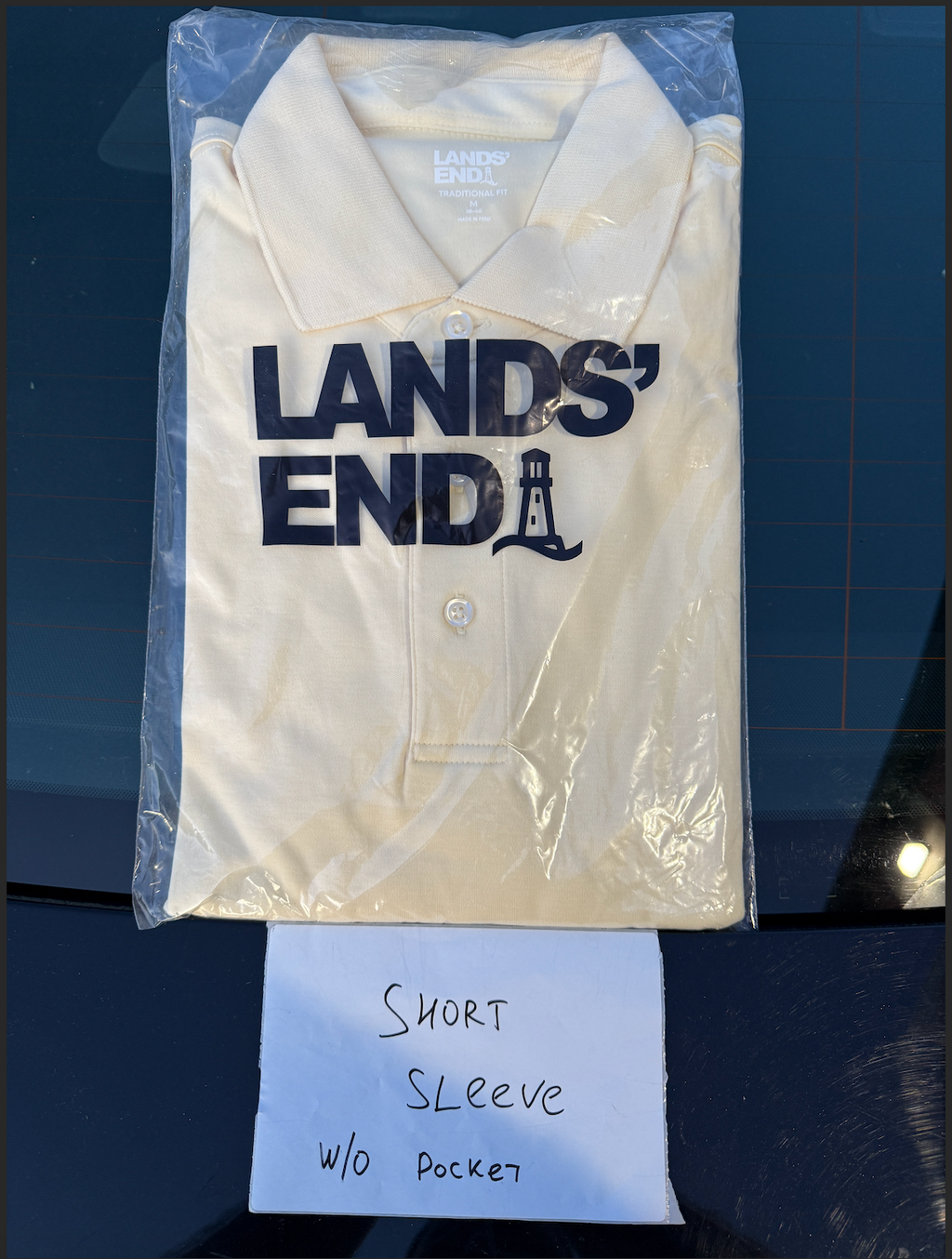 Lands' End Men's M-2XL/T Supima Polo Shirt Short Sleeve Golden Candle Light Regu