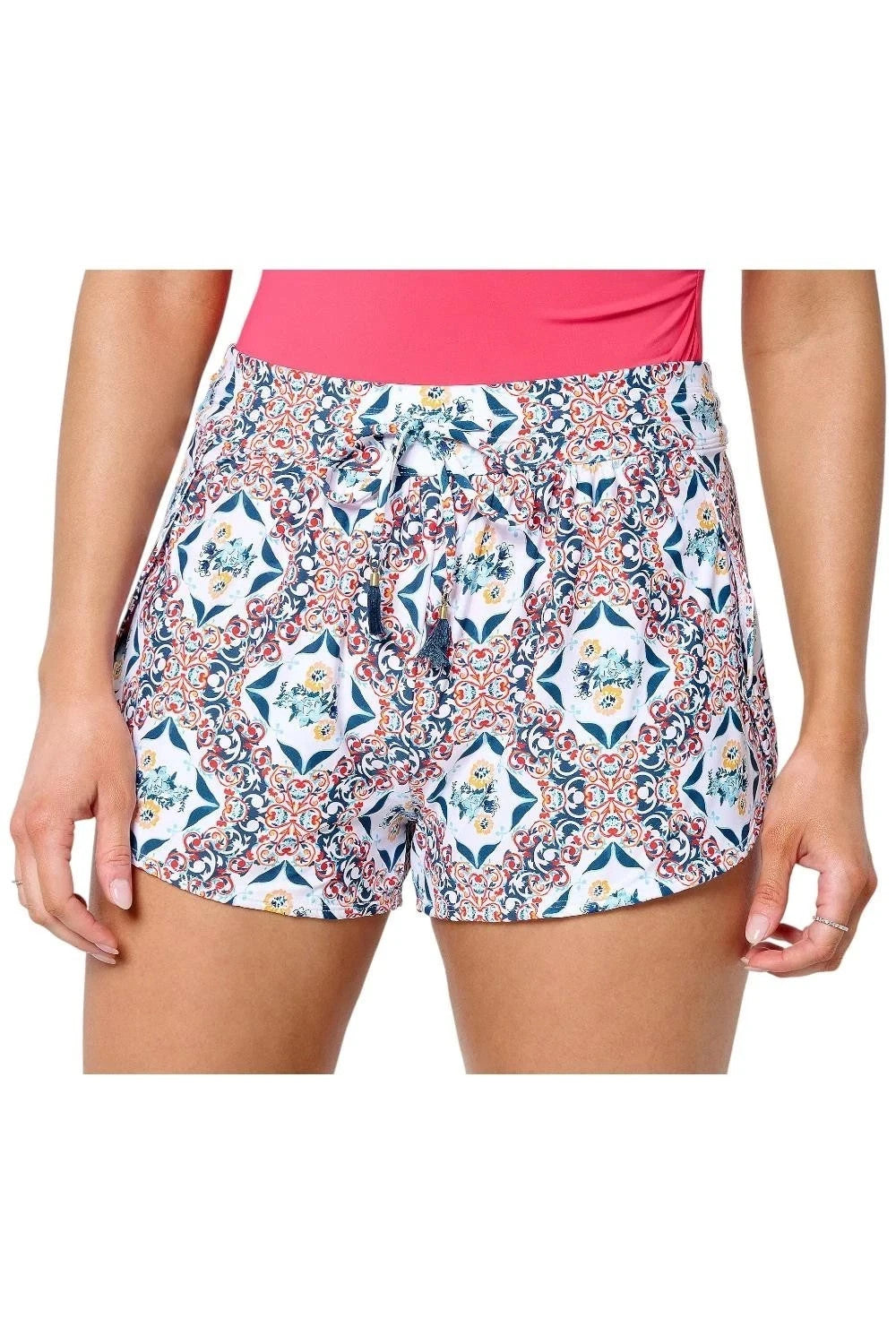 Jantzen Women's 14, 18W Multi Ceramic Cover-Up Swim Over-Short