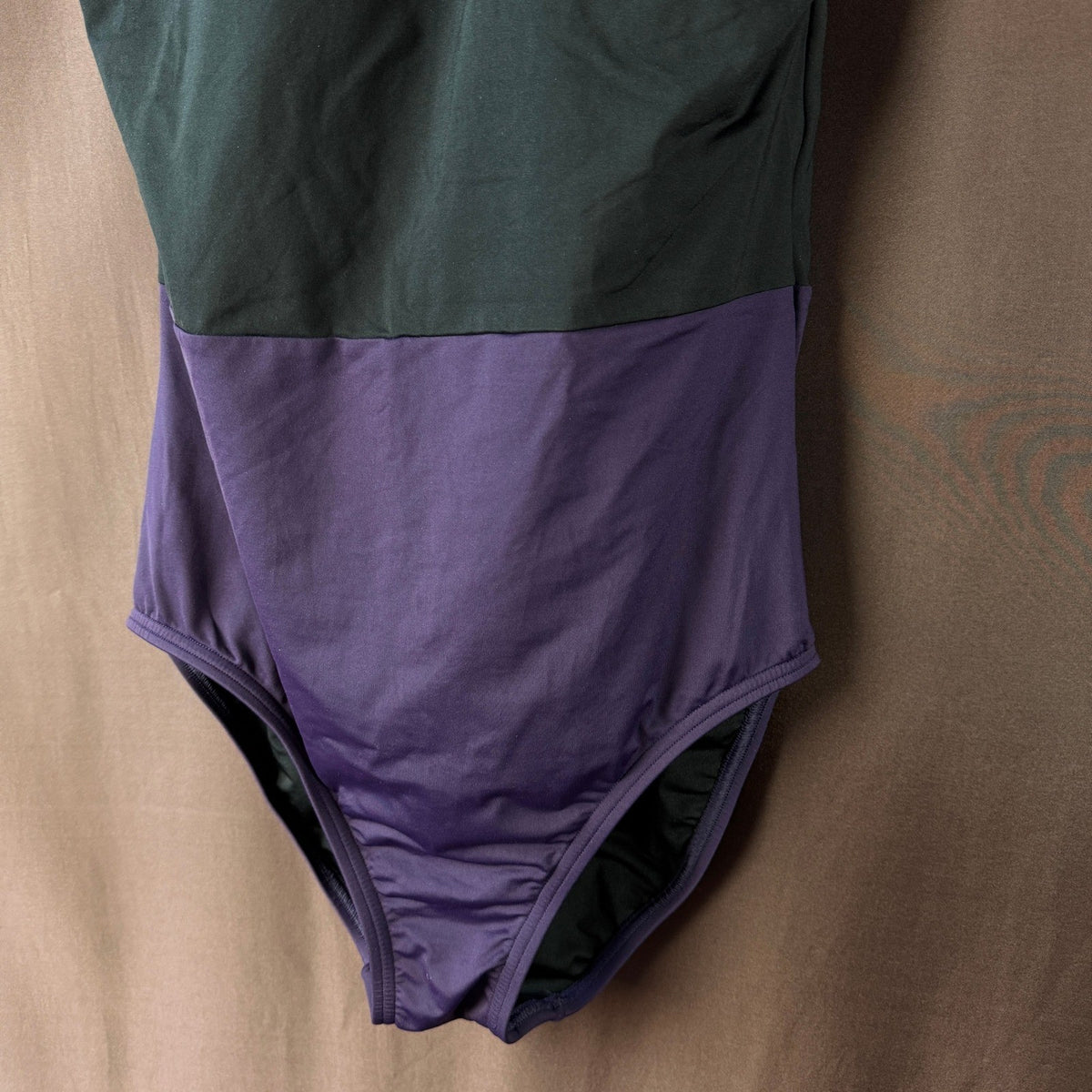 Lands' End Women's S Black & Purple One Piece Swimsuit Racerback