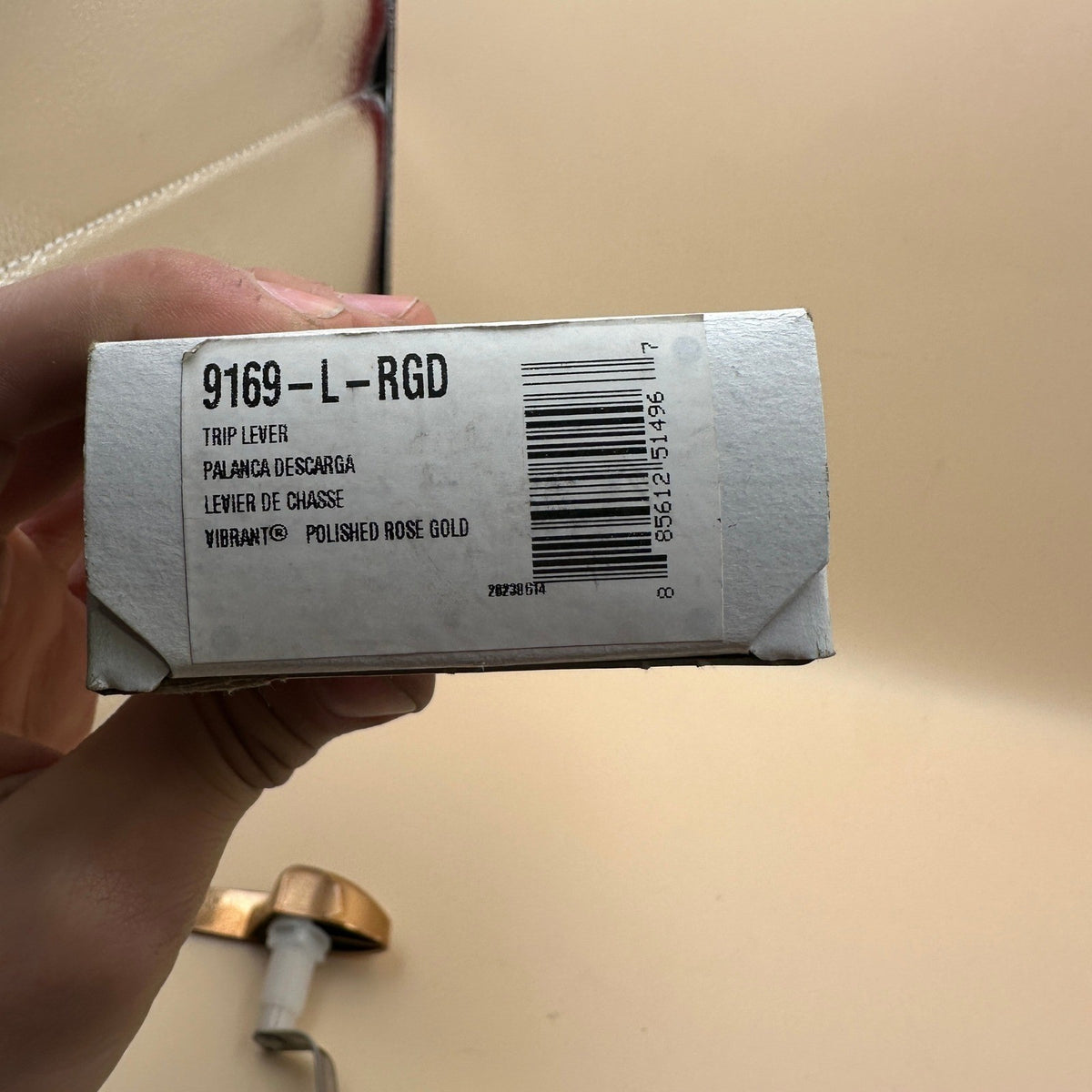 Kohler 9169-L-RGD Santa Rosa Left Hand Trip Lever Vibrant Polished Rose Gold