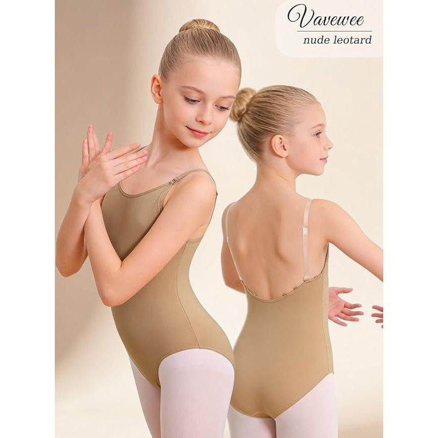 Vavewee Nude Leotard for Women Girls Dance Undergarment Adjustable Ballet Leota