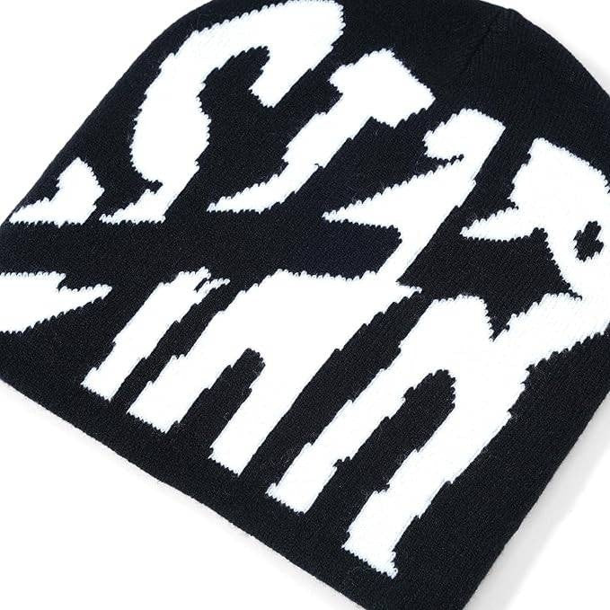 2THESTARS Y2K Beanie for Men Women Knitted Hat Winter Cap Star Design