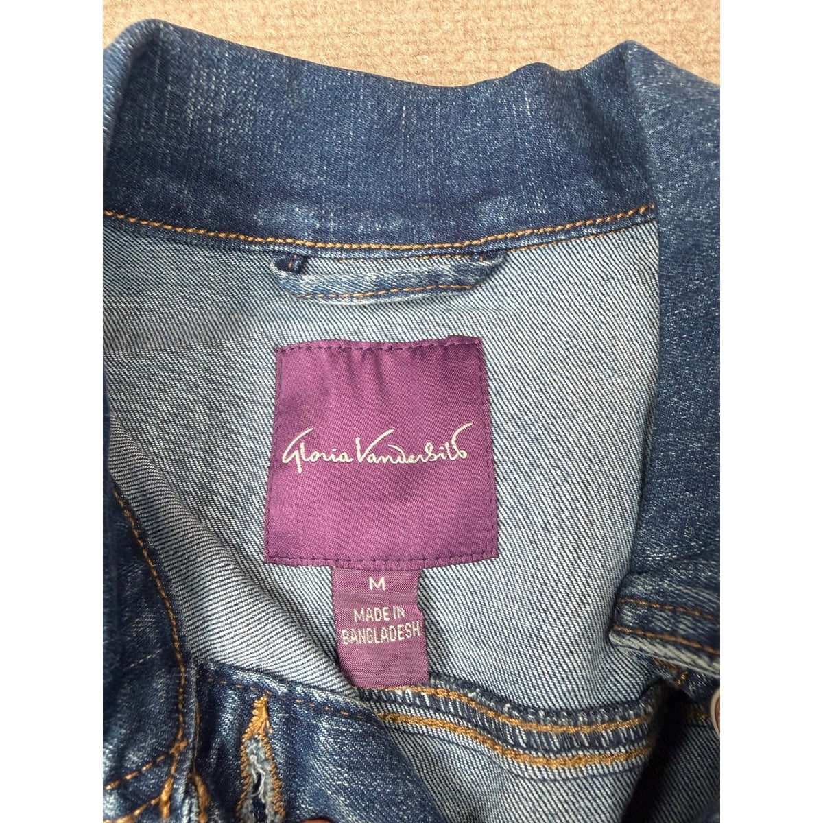 Gloria Vanderbilt Amanda Womens M Mead Denim Classic Jean Jacket
