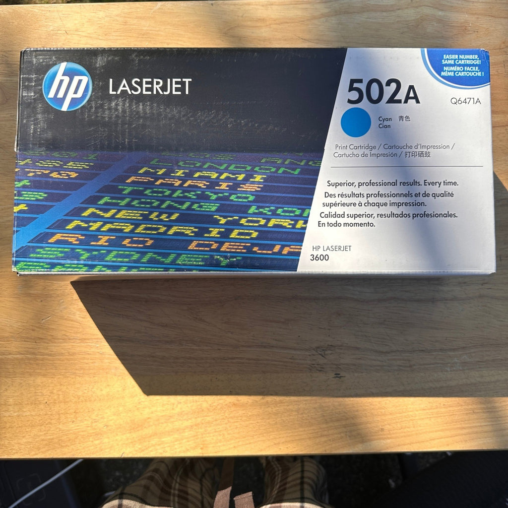 HP 502A Cyan Q6471A Print Cartridge Genuine Sealed for LaserJet 3600