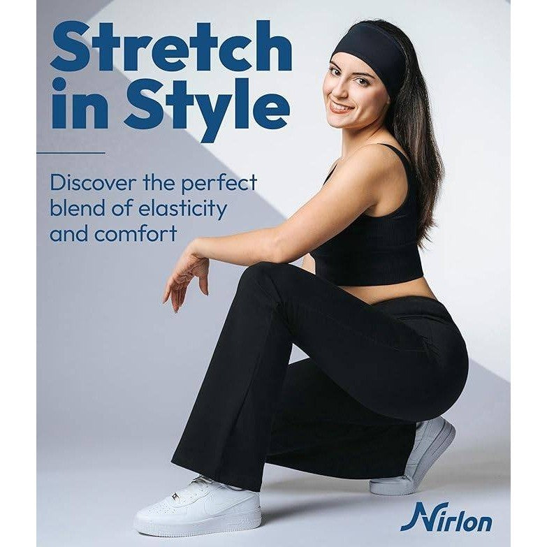 MSRP $26 Nirlon Women's M Bootcut Yoga Pants 30" Inseam Wide Leg Soft Breathabl