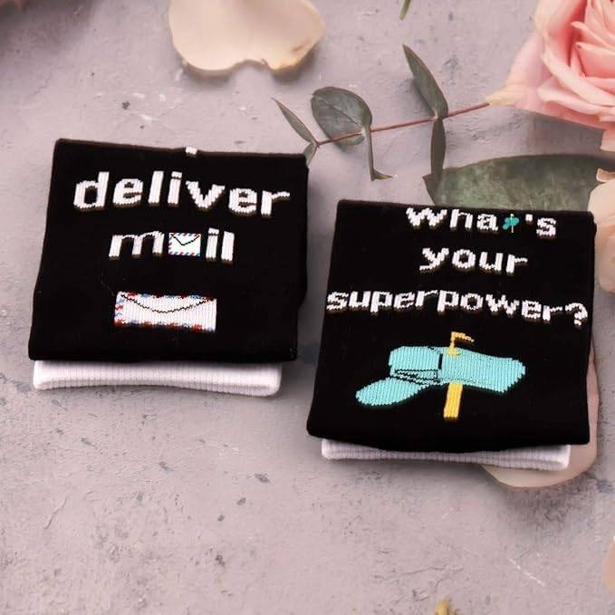 G2TUP Mail Carrier Mailman Gift I Deliver Mail What's Your Mid Calf Socks Thank