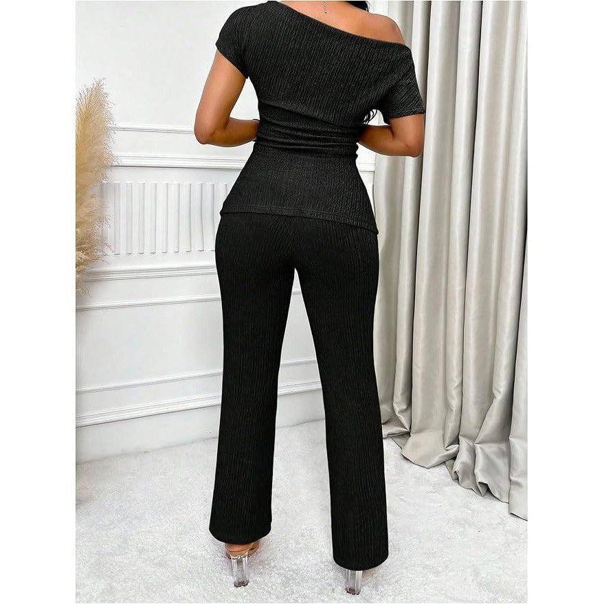 SOLY HUX Women's M Black Dressy Pants Elastic Waist