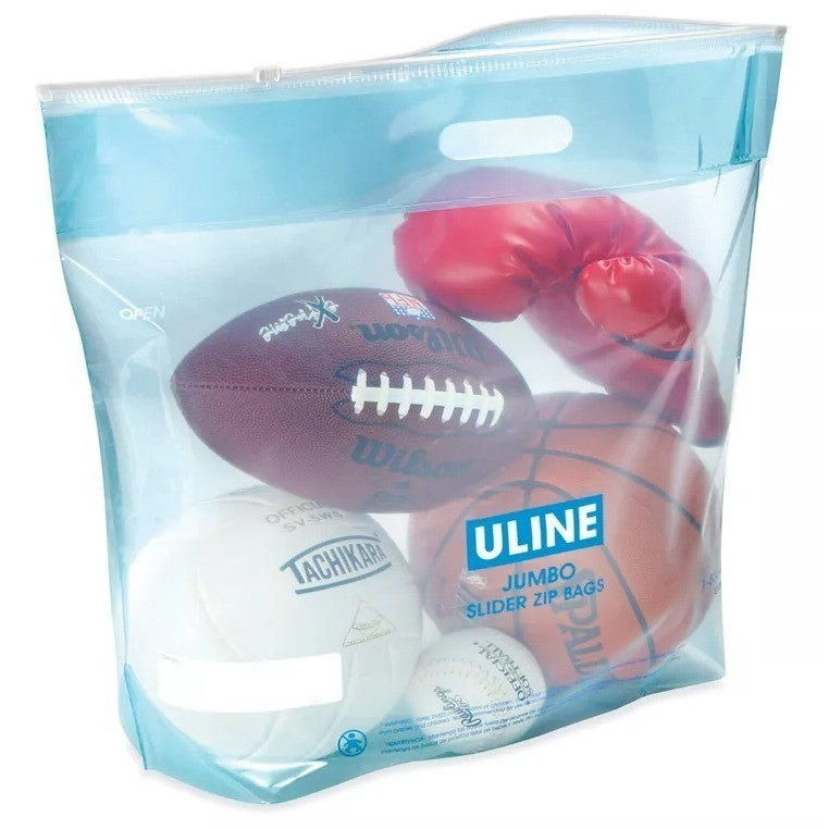 Pack of 32 Uline S-14518 Jumbo Slider Zip Bags 24x20" 11 Gal