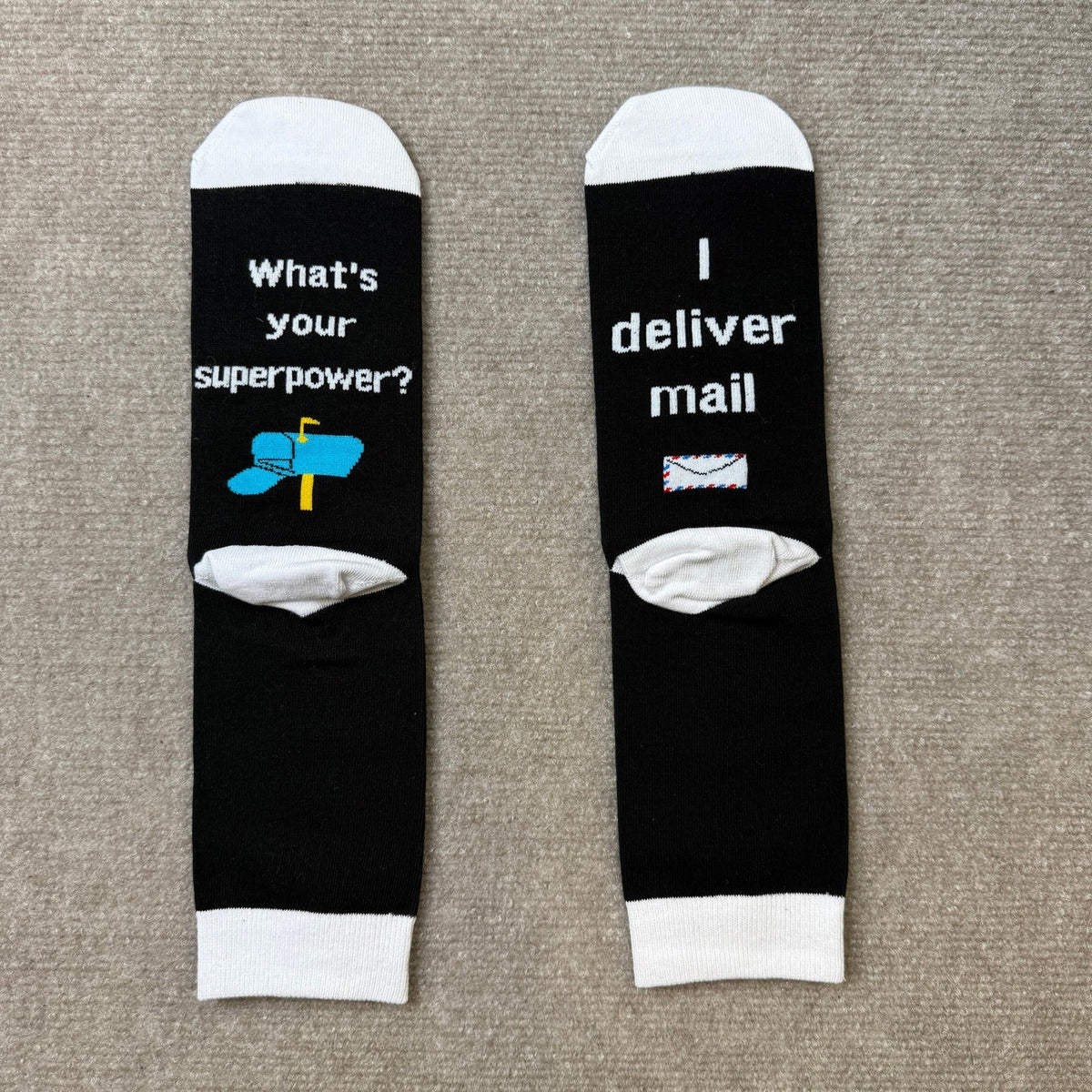 G2TUP Mail Carrier Mailman Gift I Deliver Mail What's Your Mid Calf Socks Thank