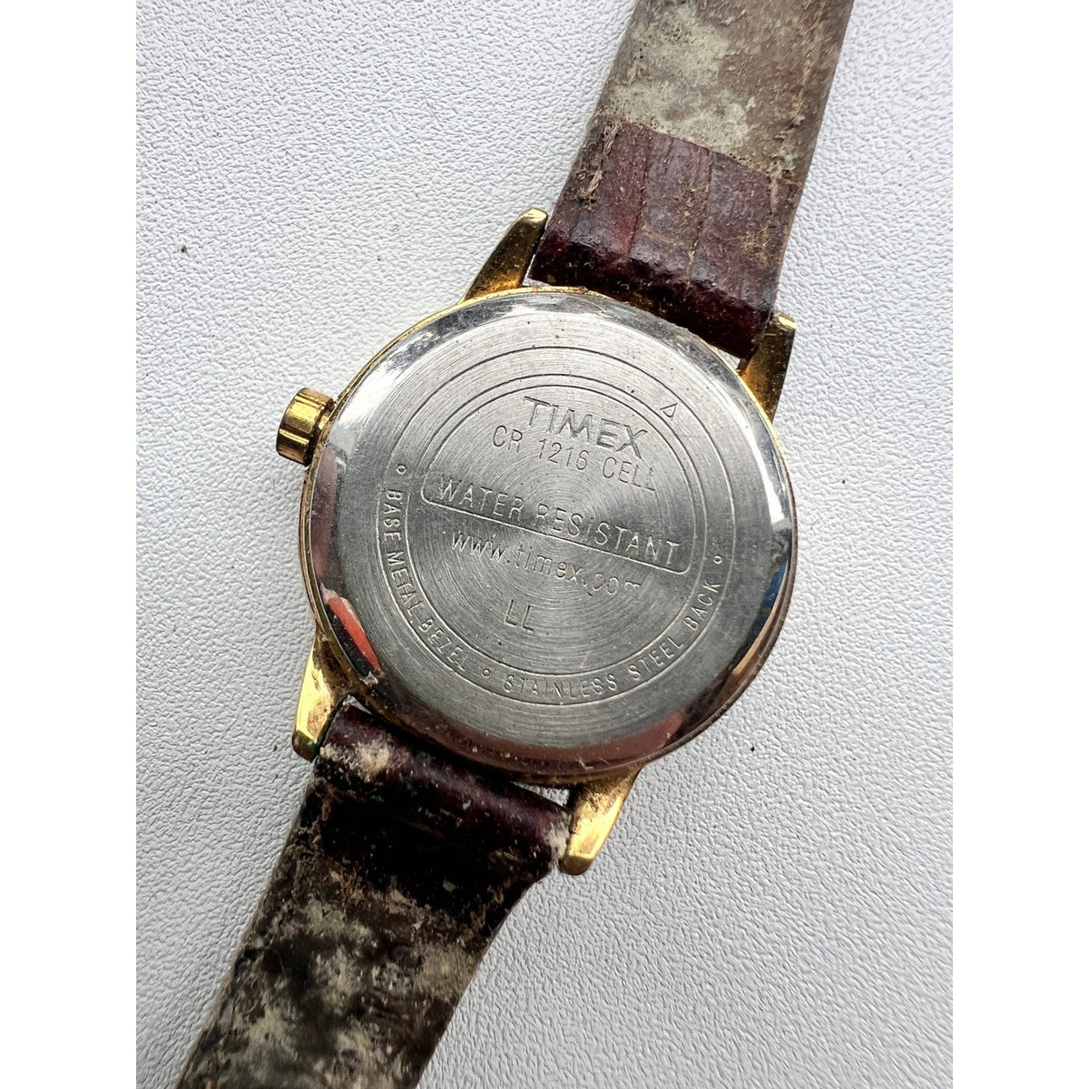 Timex Indiglo WR 30M Women's Watch Brown Leather Band Needs Battery