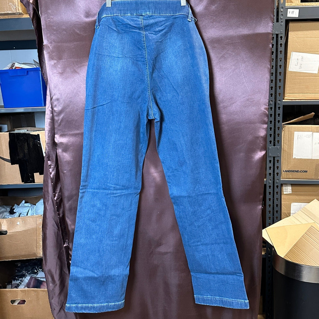 Denim & Co. Women's Medium Wash Sz 10 Adaptive Front Seam Jean Wheelchair Fit C
