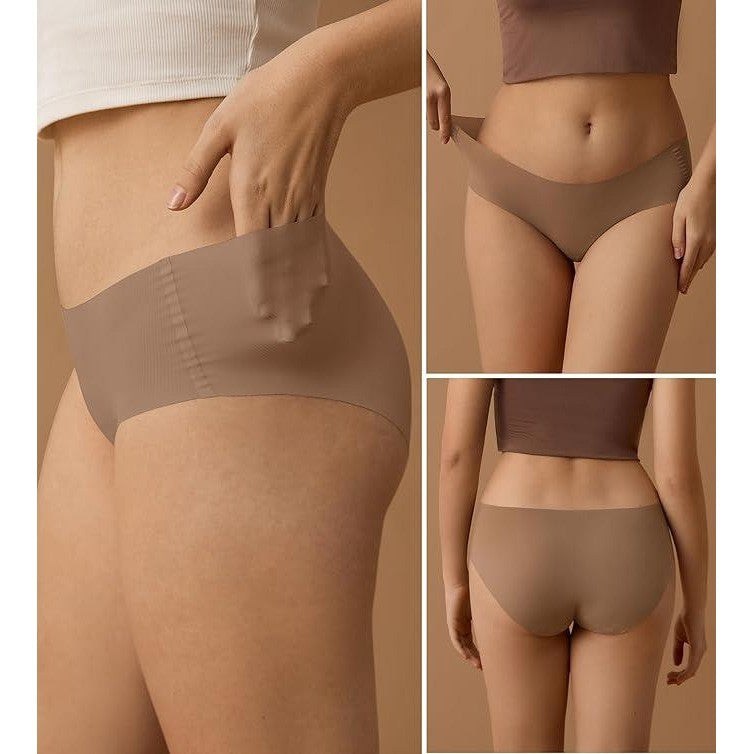 Set of 4 MSRP $22 SHARICCA Women's XXL Seamless Underwear No Show Hipster Pan