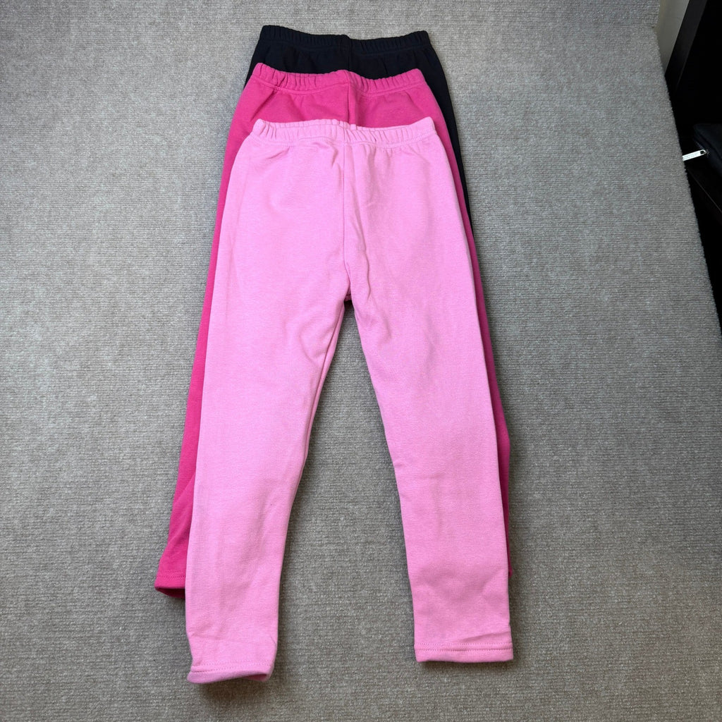 MSRP $35 Kiiavoro 3 Pack Girls 7-8Y Fleece Lined Leggings Cotton Kids Winter W