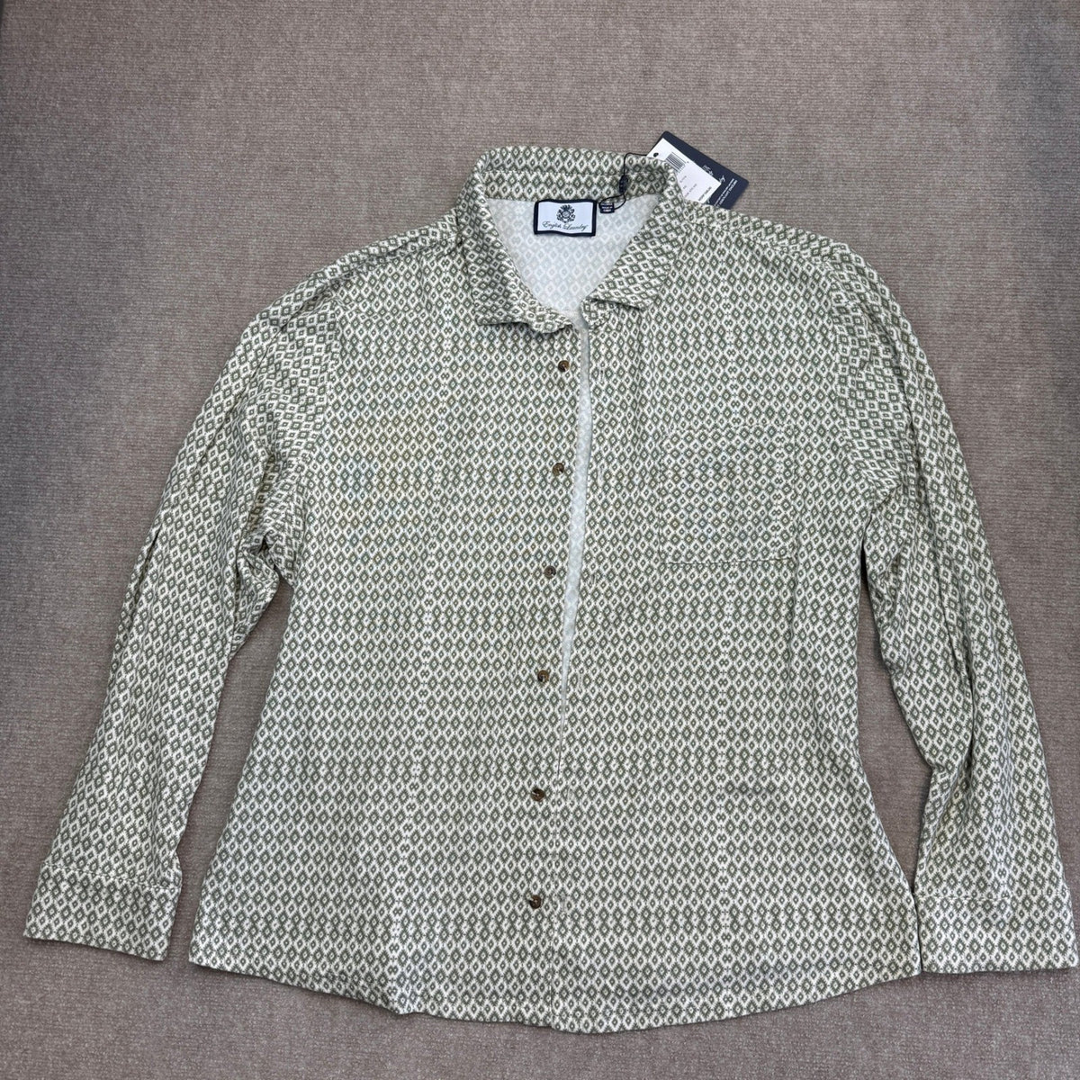 MSRP $88 English Laundry Men's XXL Aztec Sage Long Sleeve Button Up Shirt