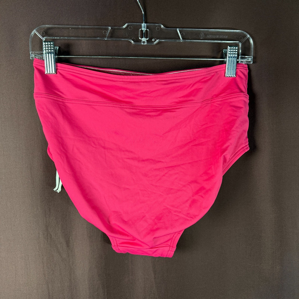 Lands' End Women's 4-16 LONG Hot Pink Bikini Swim Bottoms High Waisted Chlorine