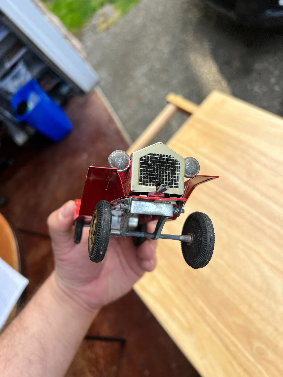 Vintage Magic Square MS 93 Made in Japan Wind Up Tin Litho Model T - Toy Jalopy