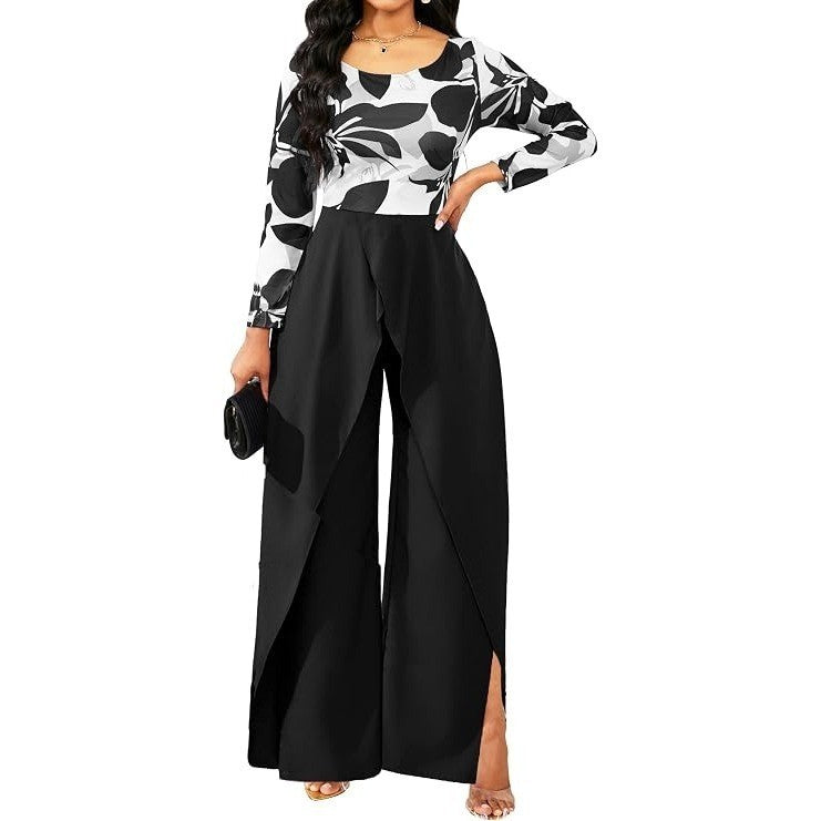 MSRP $43 SxClub Women's XXL Overlay Black Floral Jumpsuit Sexy Elegant Long