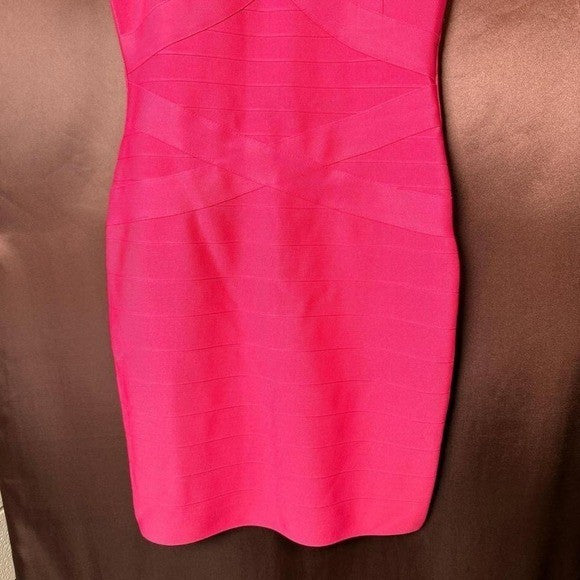 UONBOX Women's XL Fuchsia Rayon Cute Mini Sleeveless Bodycon Strap Dress