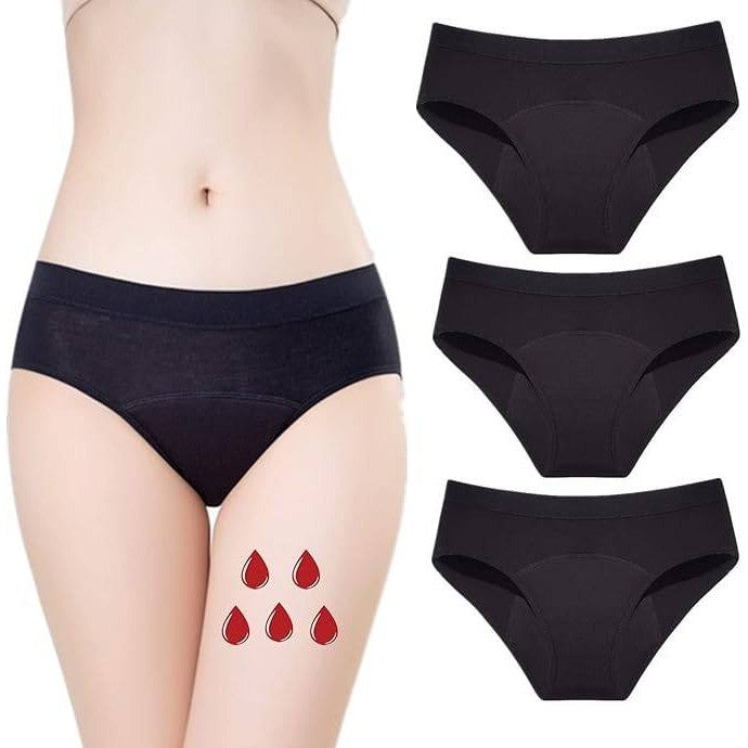 MSRP $21 ZVZK 3 Pack Women's M Period Underwear Heavy Flow 30ML Absorbent