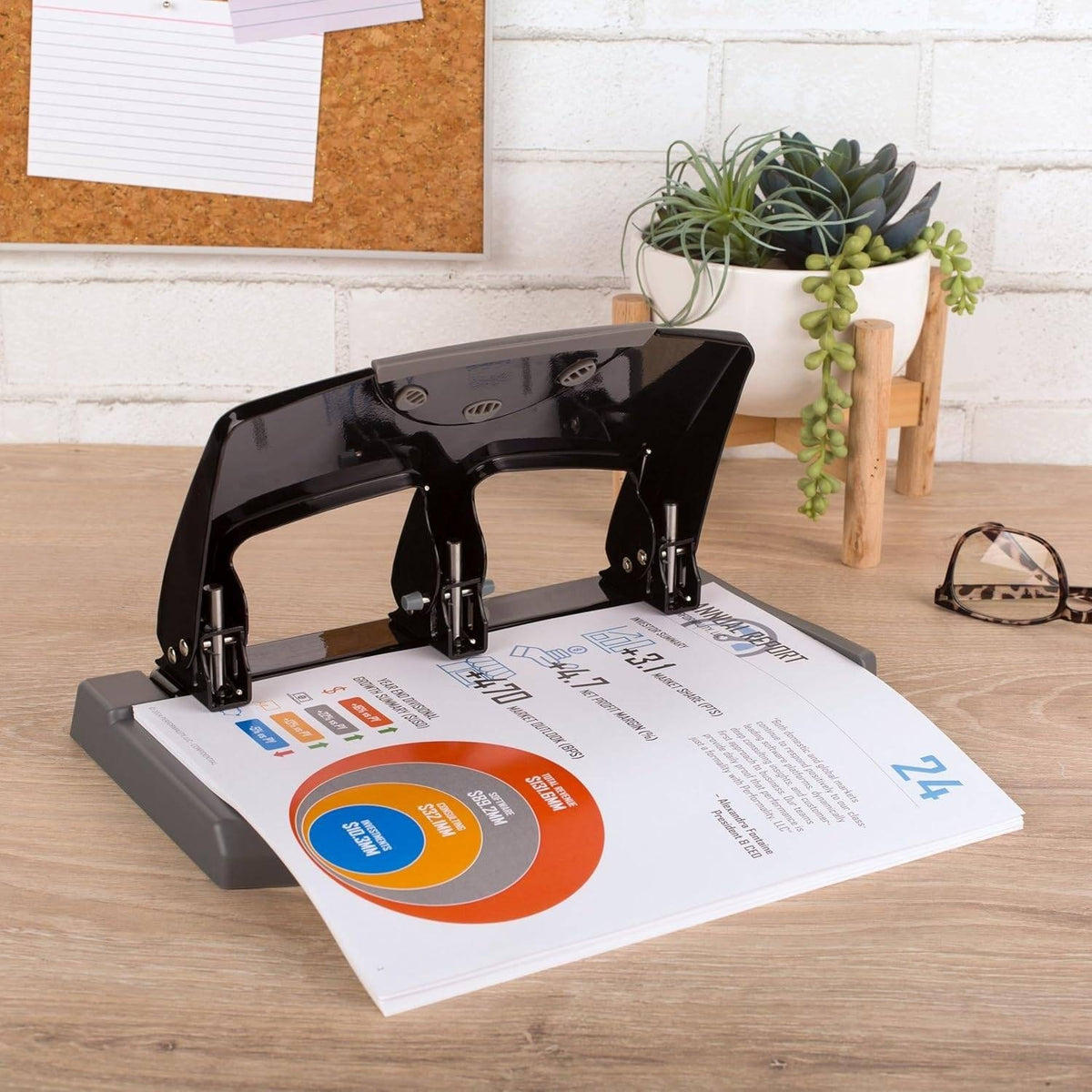 Swingline 74136 45-Sheet SmartTouch 3-Hole Punch w/ SMALL SCRATCH (See photo