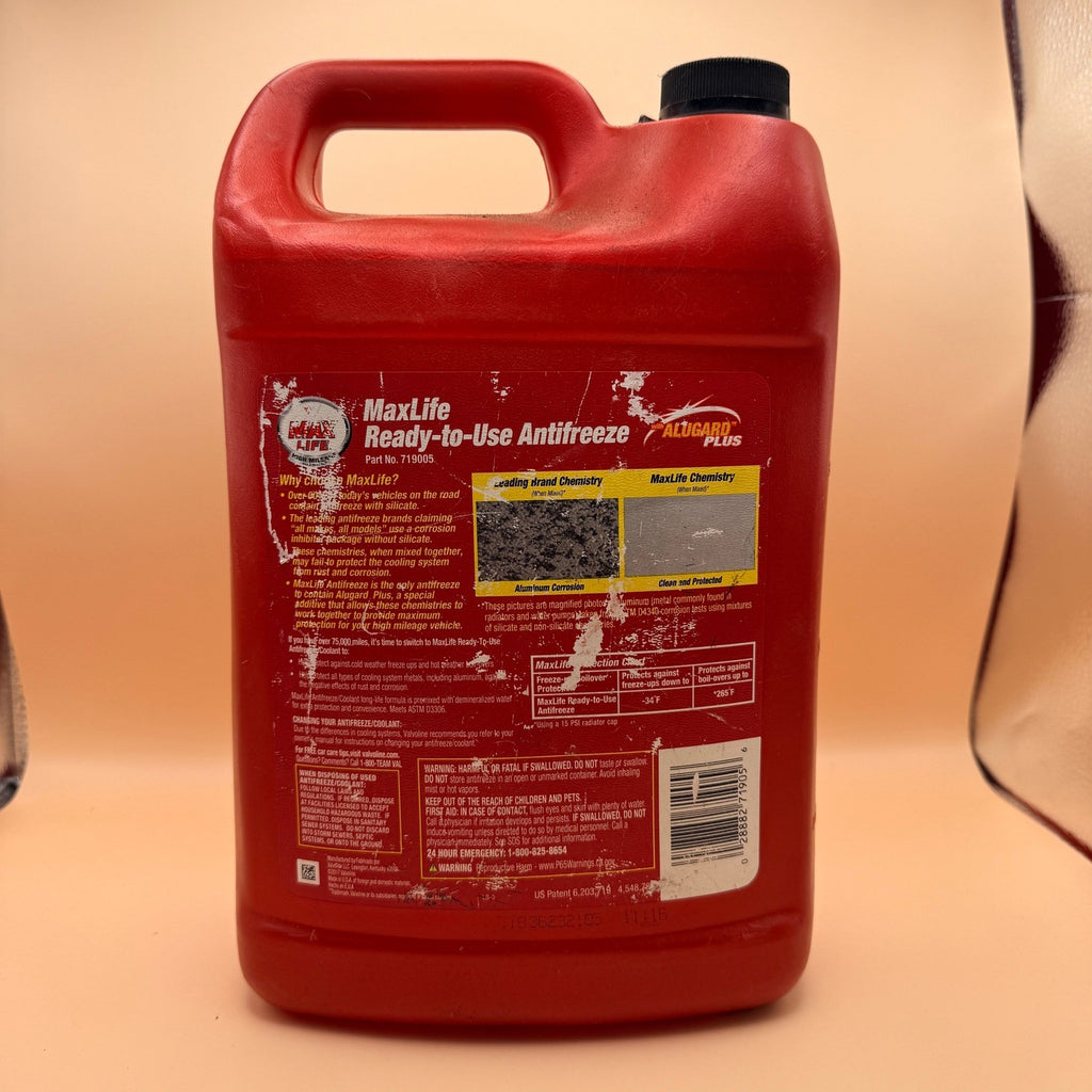 Valvoline 719005 MaxLife Antifreeze Coolant, Prediluted 50/50, 1 Gal, Ready to U