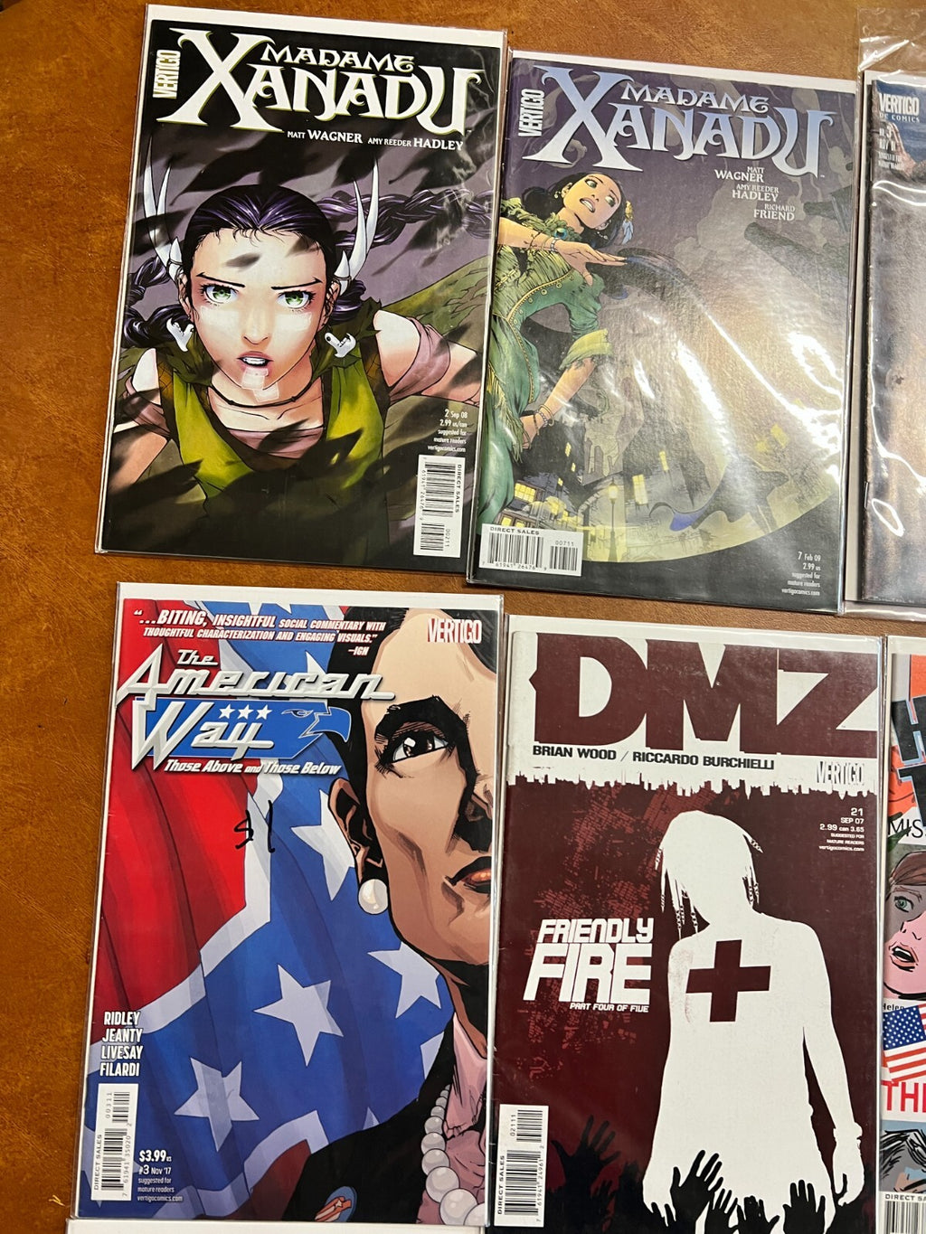 Lot of 9 Dc Vertigo Comics - Madame Xanadu #2, 7 The American Way, Dmz, Human