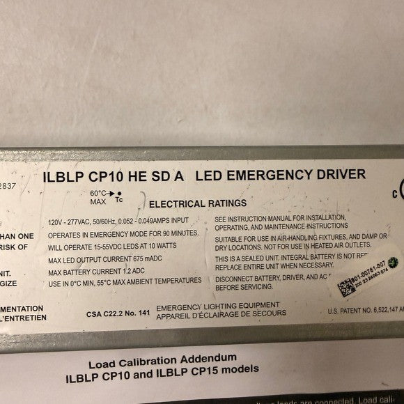 IOTA LED Emergency Lighting Driver ILBLP CP10 HE SD A