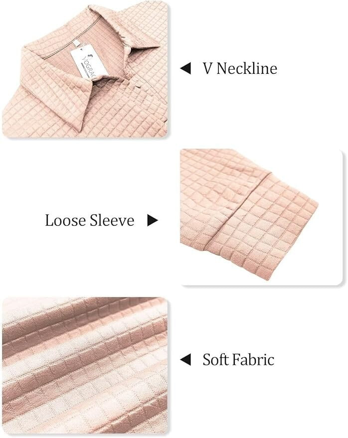 Womens Plus Size 3XL Sweatshirt Lapel Collar Casual Long Sleeve Tunic Top Pink