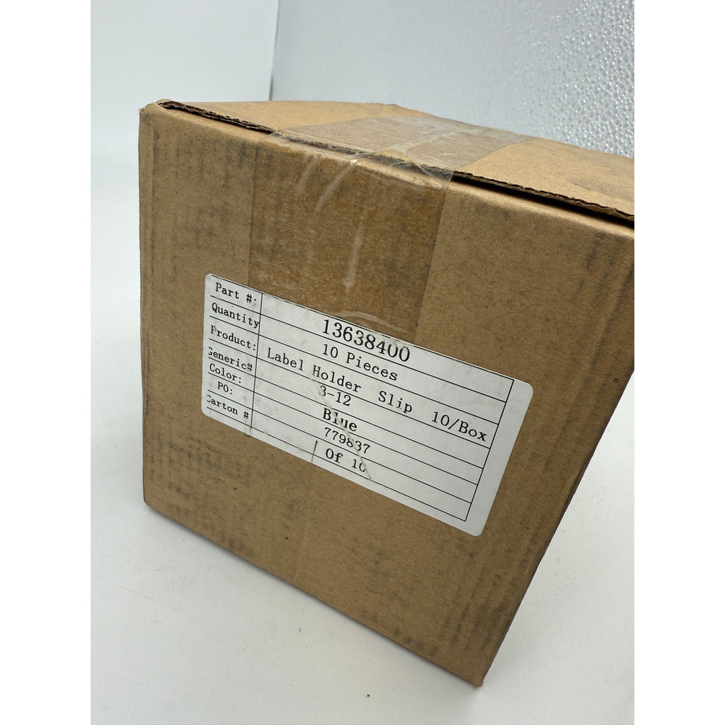 13638400 Label Holder Slip 10/Box blue
