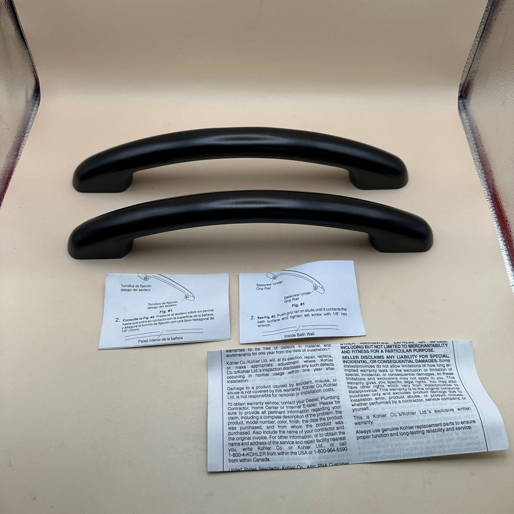 Set of 2 Kohler 9653-2BZ 10-1/2" Oil-Rubbed Bronze Grab Bars for K-1418, K-856