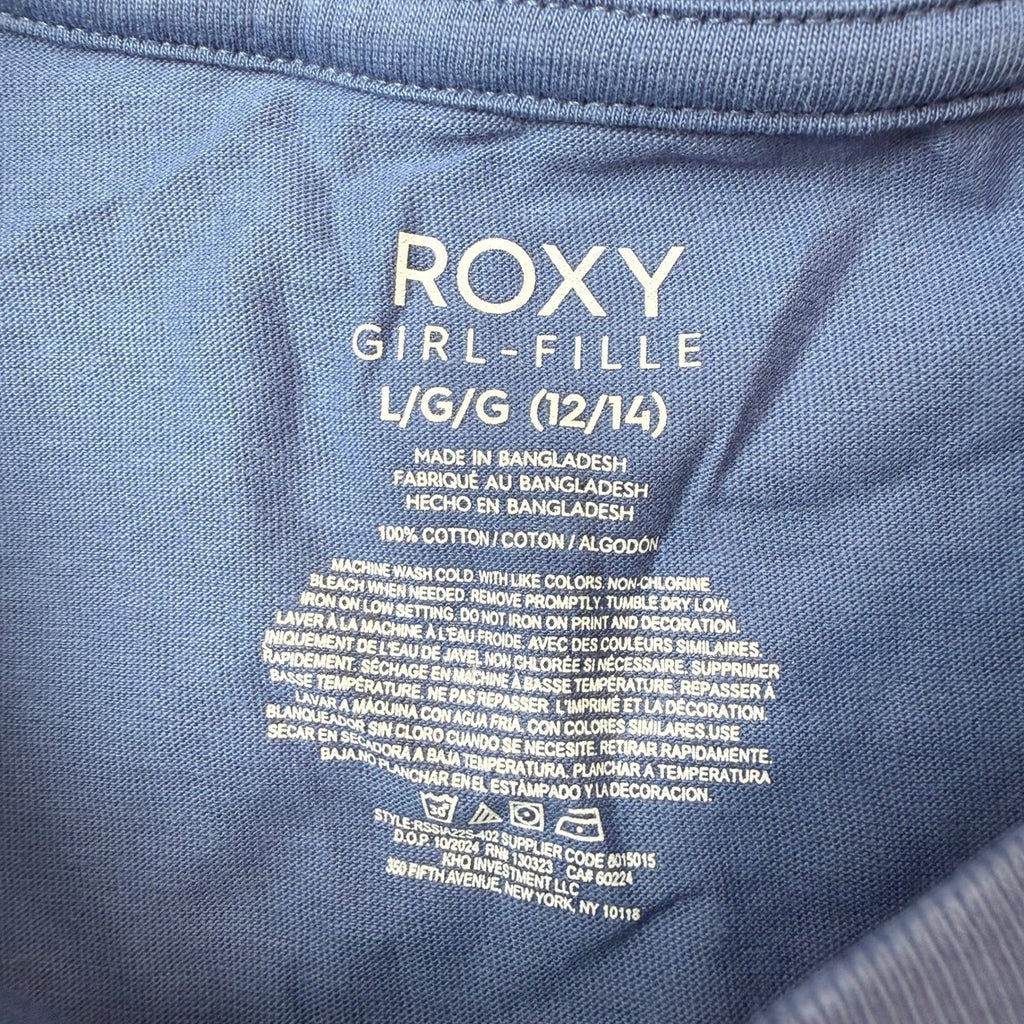 MSRP $22 Roxy Girls L 12/14 Coastal Fjord Short Sleeve Graphic T-Shirt