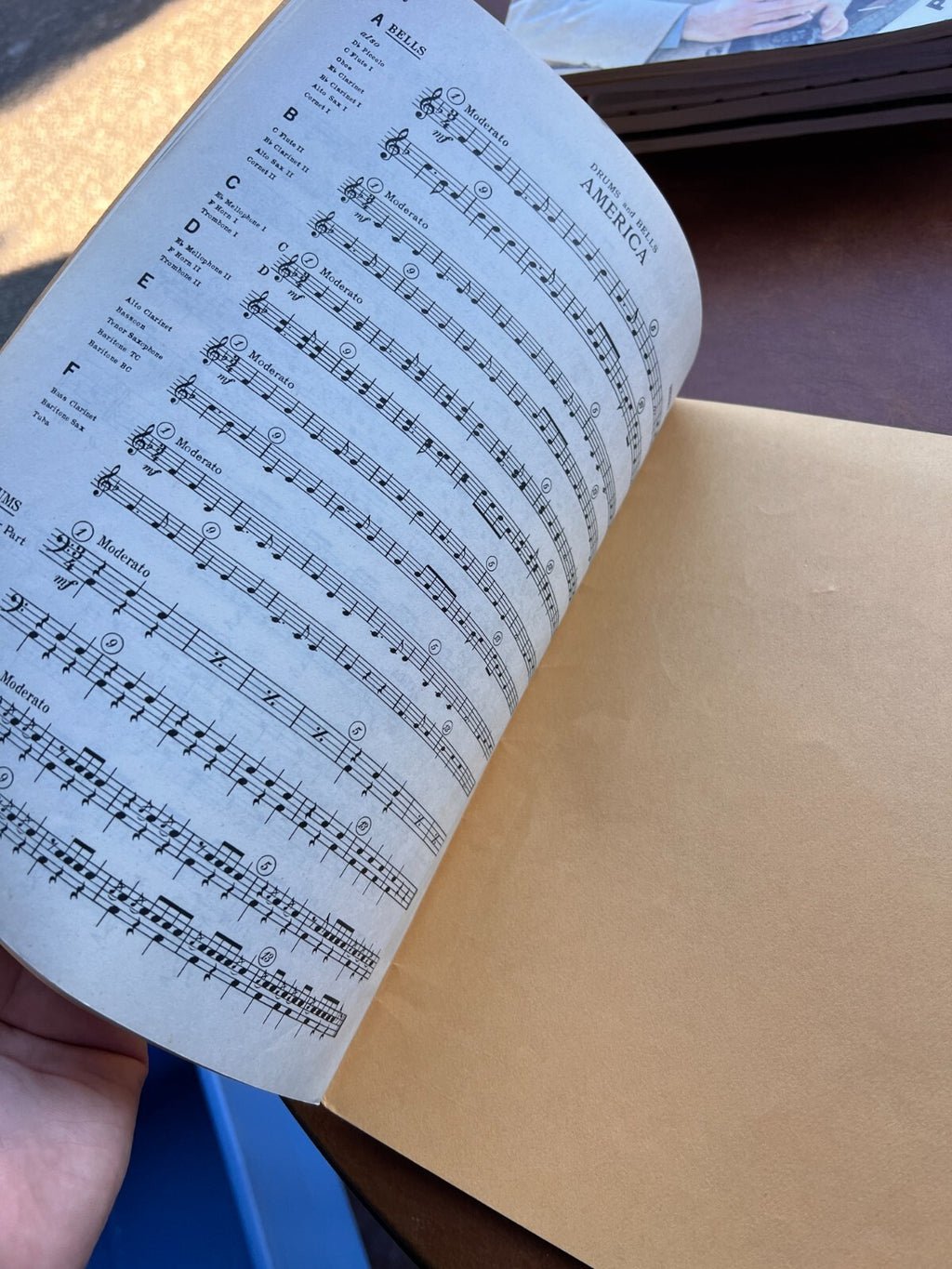 6 Way Concert Melodies Beginning Band Songbook Drums and Bells 1953 Prescott